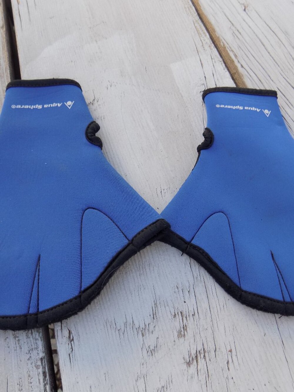 Aquatic Fitness Water Resistance Training Aqua Fit Webbed Swimming Gloves USED